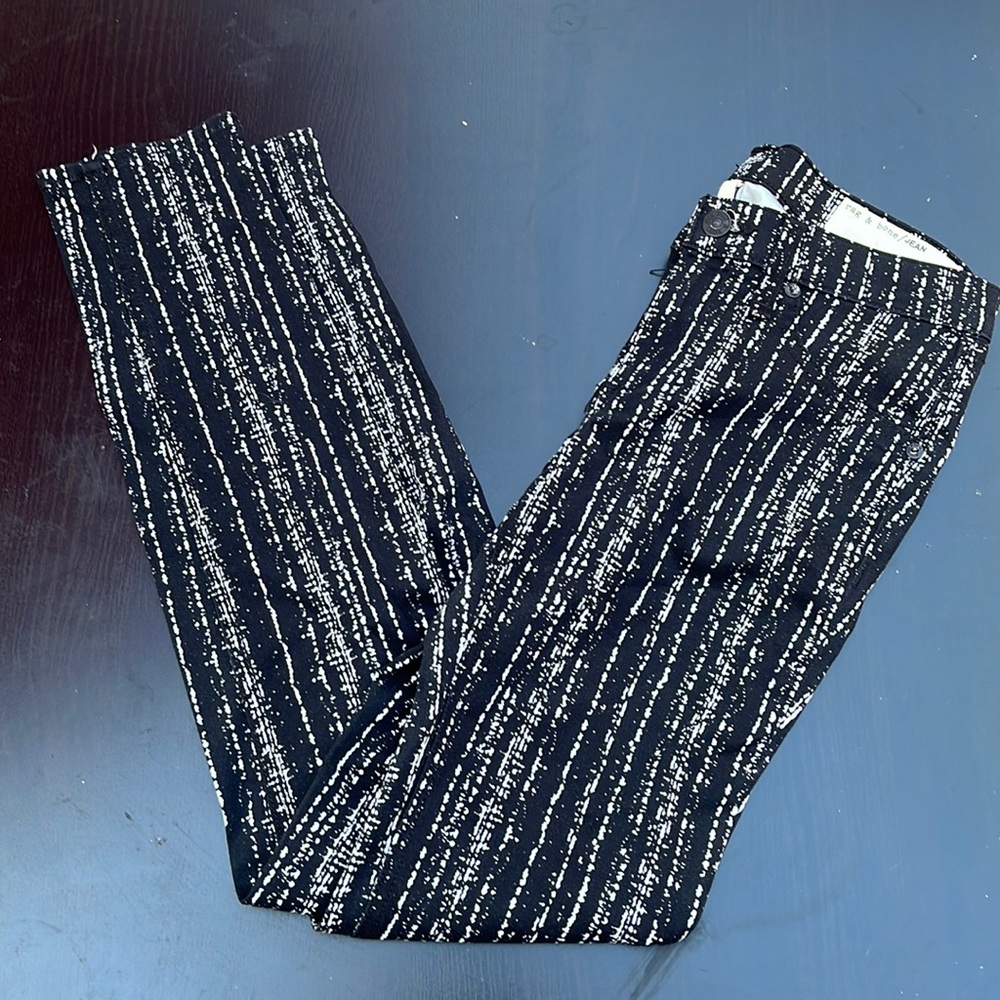 Rag&Bone Super Stretchy Barcode Skinny